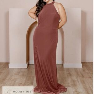 Dusty Rose Tori Velvet Revelry Bridesmaids Dress